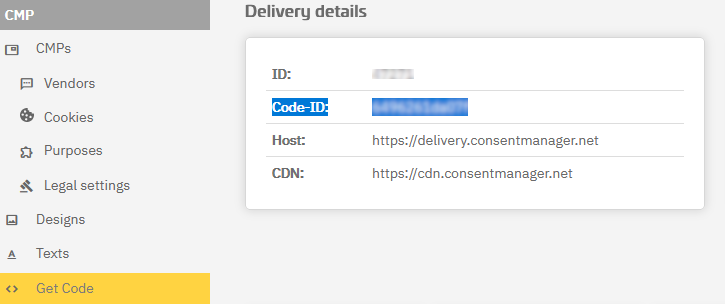 consentmanager code id